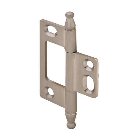 Hafele 351.95.682  Decorative Butt Hinge Non-Mortised With Ball Finial Brass 50X37mm Brushed Nickel Elite